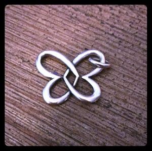 Linked heart butterfly pendant